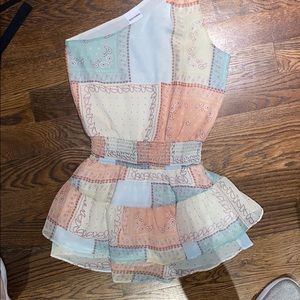 Pastel Colorful One Shoulder Romper